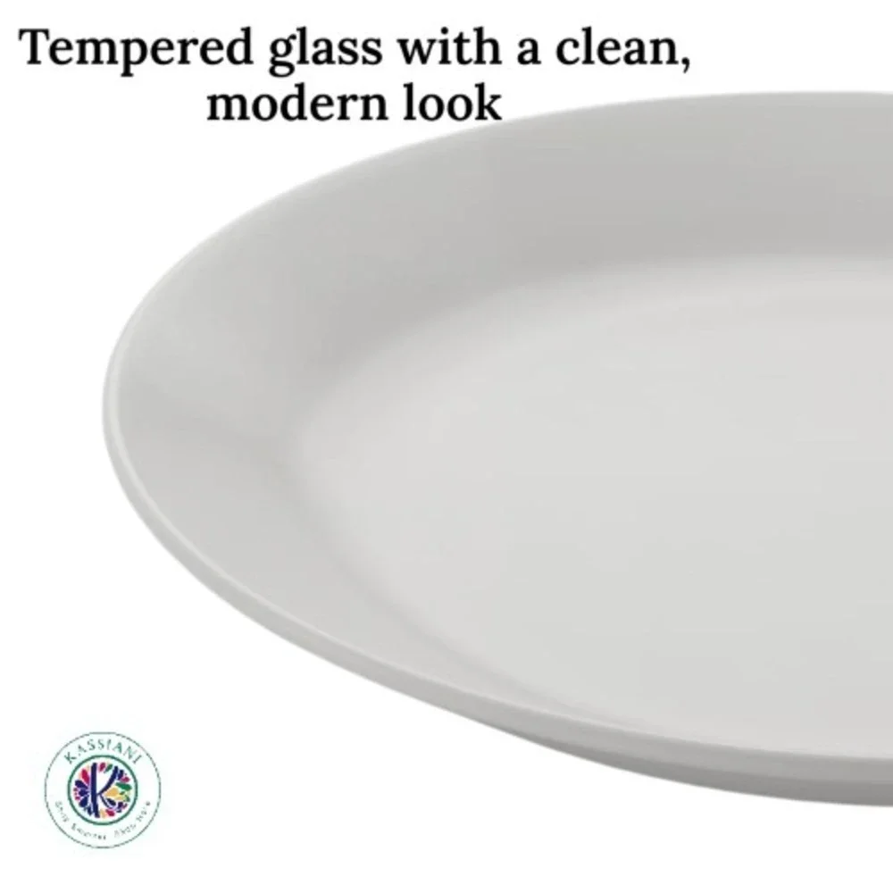 IKEA OFTAST Side Plate White Tempered Glass 7.5